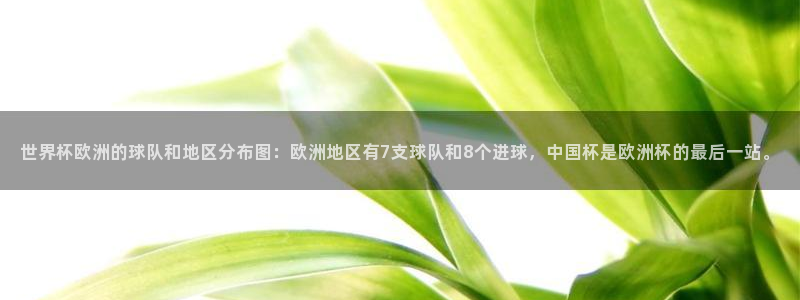 2026世界杯32强对阵图表:世界杯欧洲的球队和地区分布图:欧洲地区有7支球队和8个进球,中国杯是欧洲杯的最后一站。